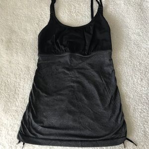 Black and Grey Spaghetti Strap LULULEMON tank